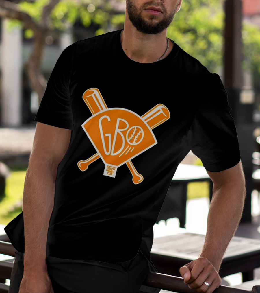 GBO Baseball Orange Crossed Bats University Of Tennessee Vols T-Shirt