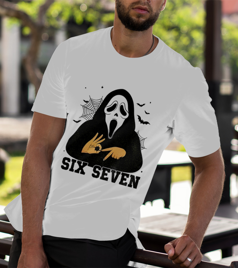 Ghostface Six Seven Halloween Bundle Bats And Webs T-Shirt