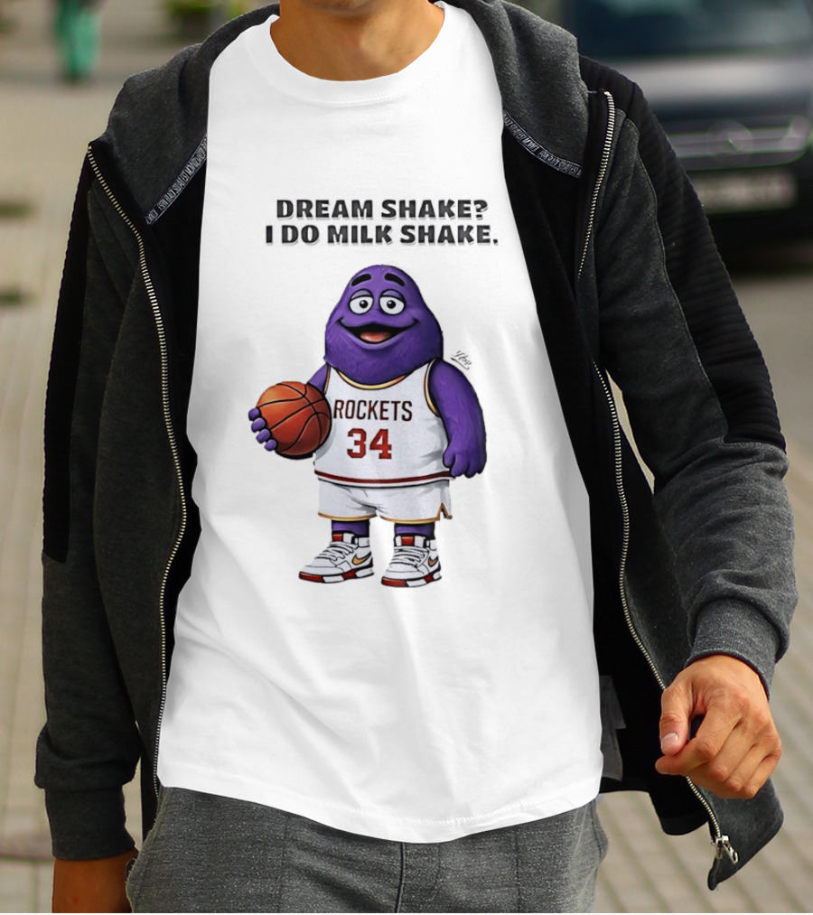 Dream Shake Rockets Basketball 34 Milk Shake Grimace T-Shirt