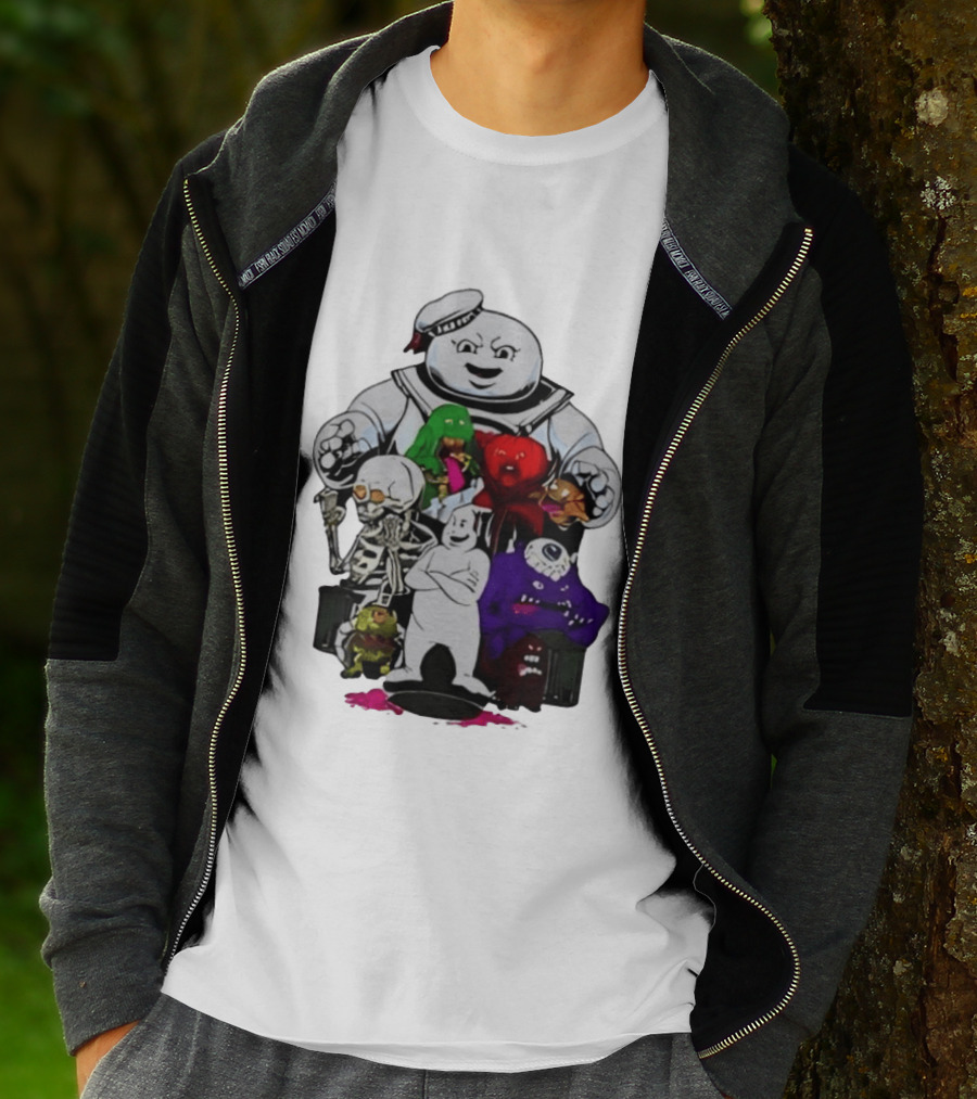 Stay Puft Marshmallow Man Ghostbusters Monster Group Characters T-Shirt
