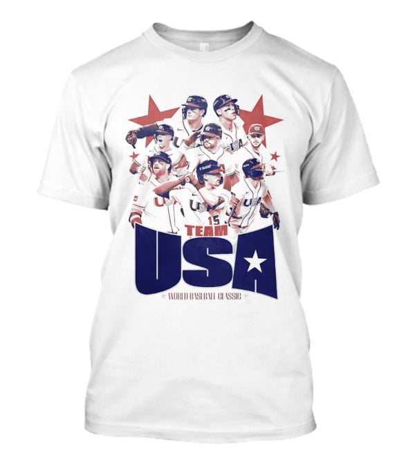 TEAM USA Baseball World Classic Players Lineup Stars T-Shirt
