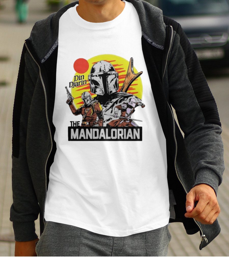 The Mandalorian Din Djarin Star Wars Retro Comic T-Shirt