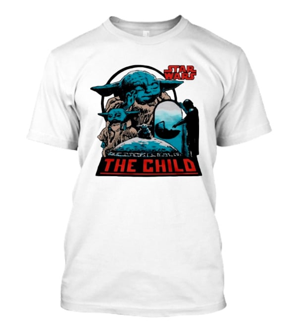 Star Wars The Mandalorian Grogu The Child Retro Comic T-Shirt