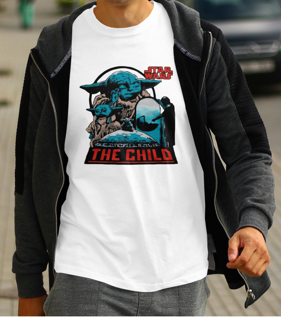 Star Wars The Mandalorian Grogu The Child Retro Comic T-Shirt