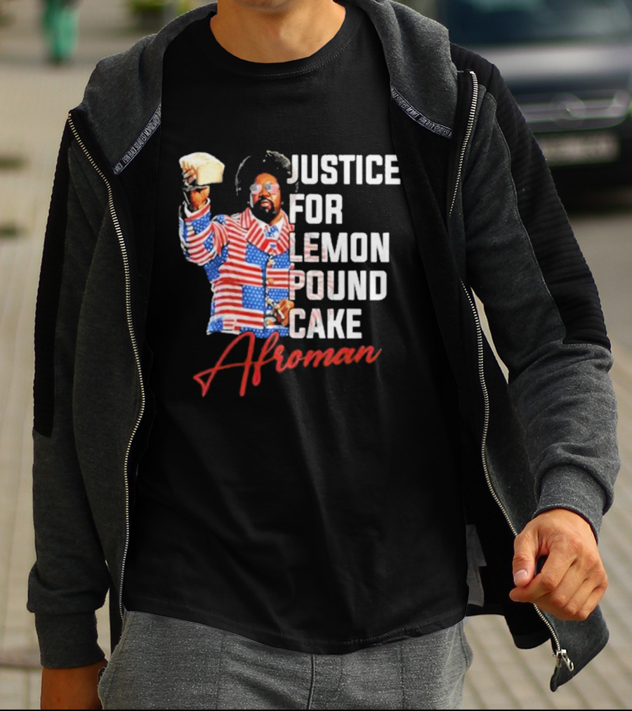 Justice For Lemon Pound Cake Afroman USA Flag Suit T-Shirt