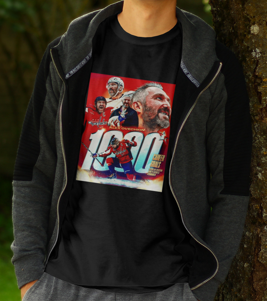 Alex Ovechkin Capitals 1000 Career Goals Iconic NHL T-Shirt
