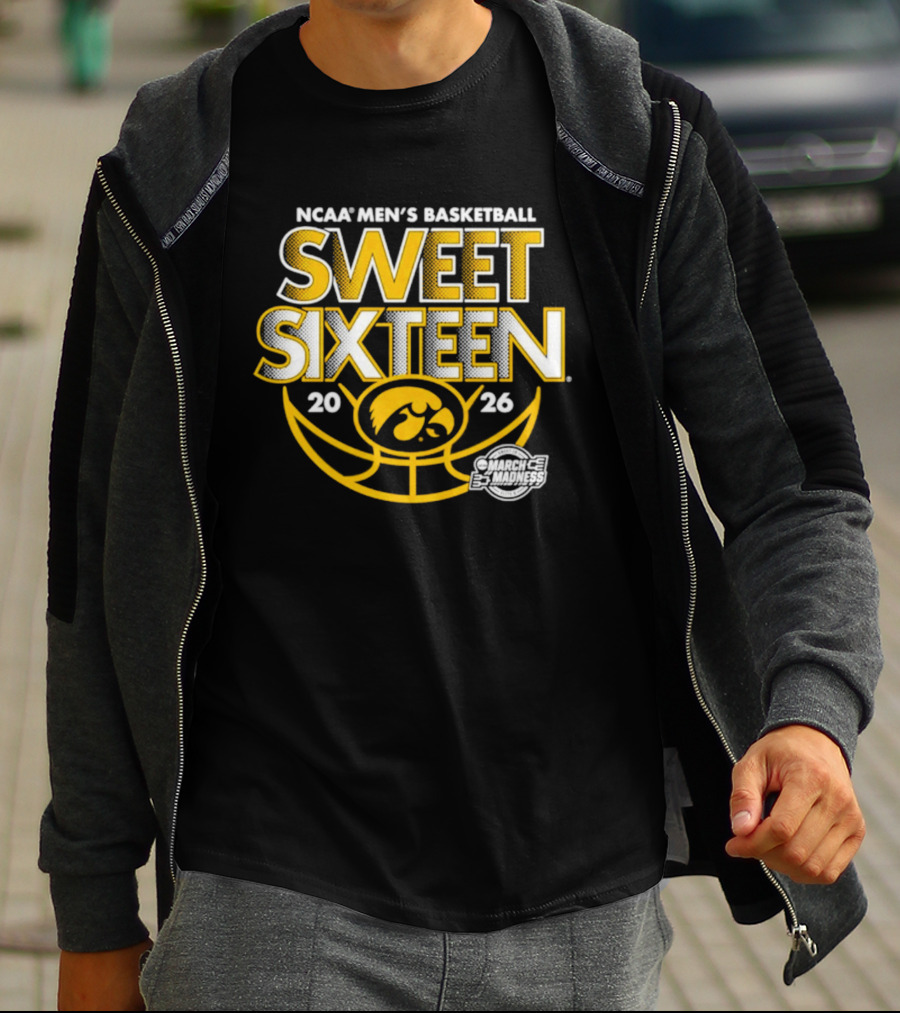 NCAA Men's Basketball 2026 Sweet Sixteen Iowa Hawkeyes March Madness T-Shirt
