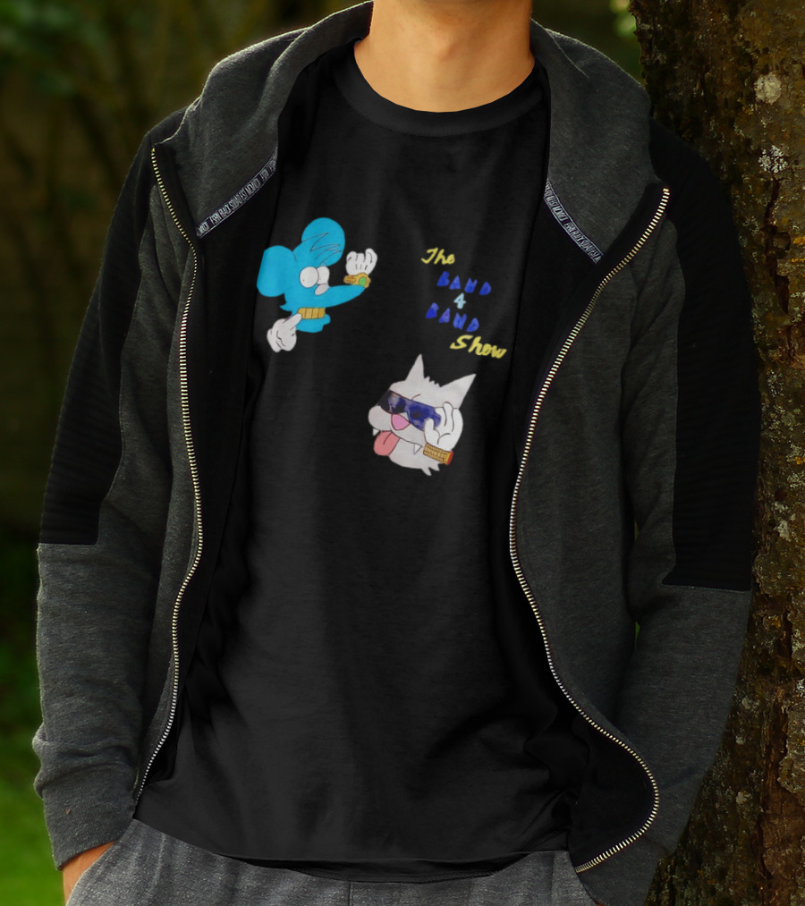 The Itchy And Scratchy Band 4 Band Show Cartoon Characters T-Shirt