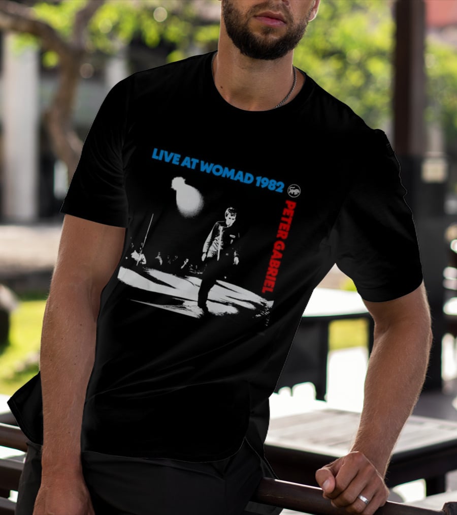 Live At Womad 1982 Peter Gabriel Vintage Concert Festival Archival T-Shirt