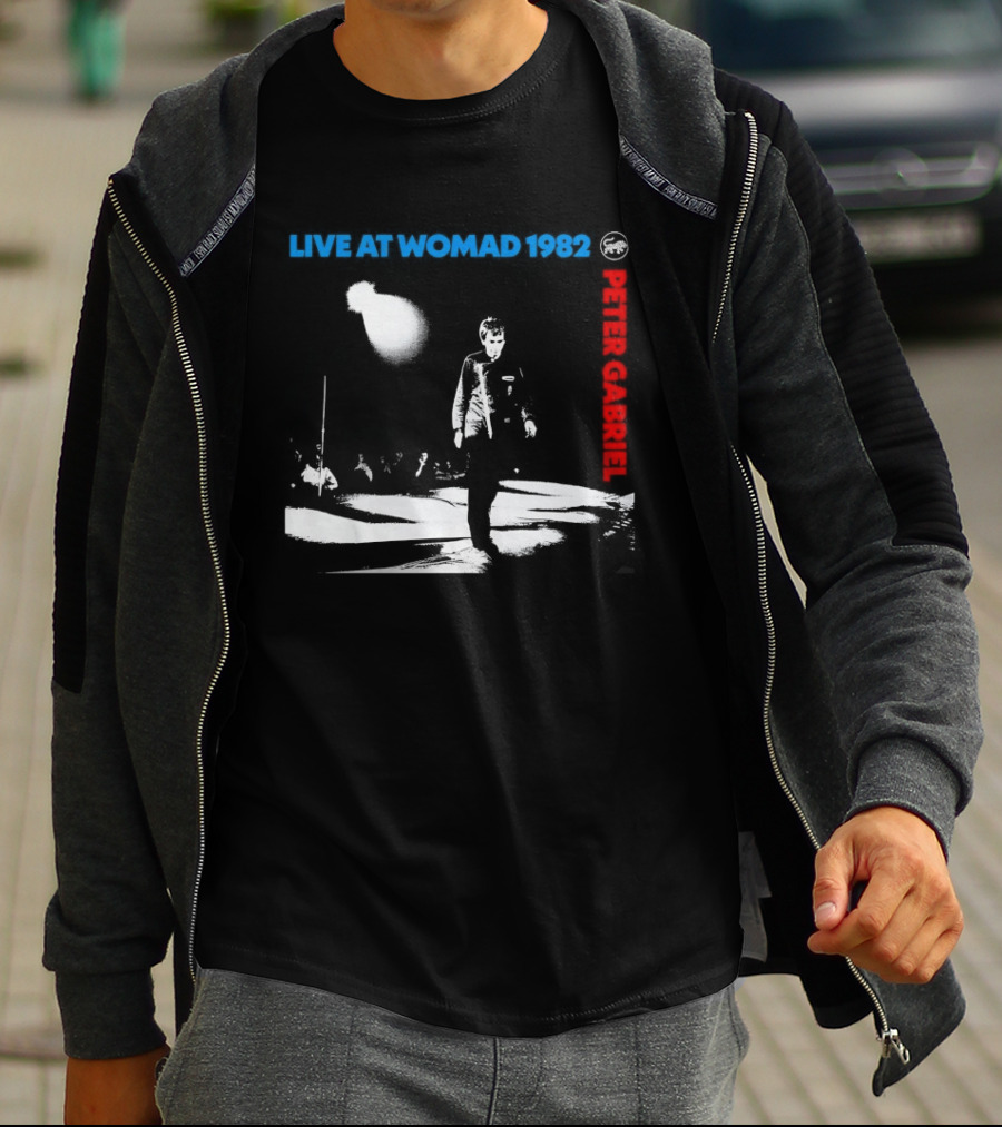 Live At Womad 1982 Peter Gabriel Vintage Concert Festival Archival T-Shirt