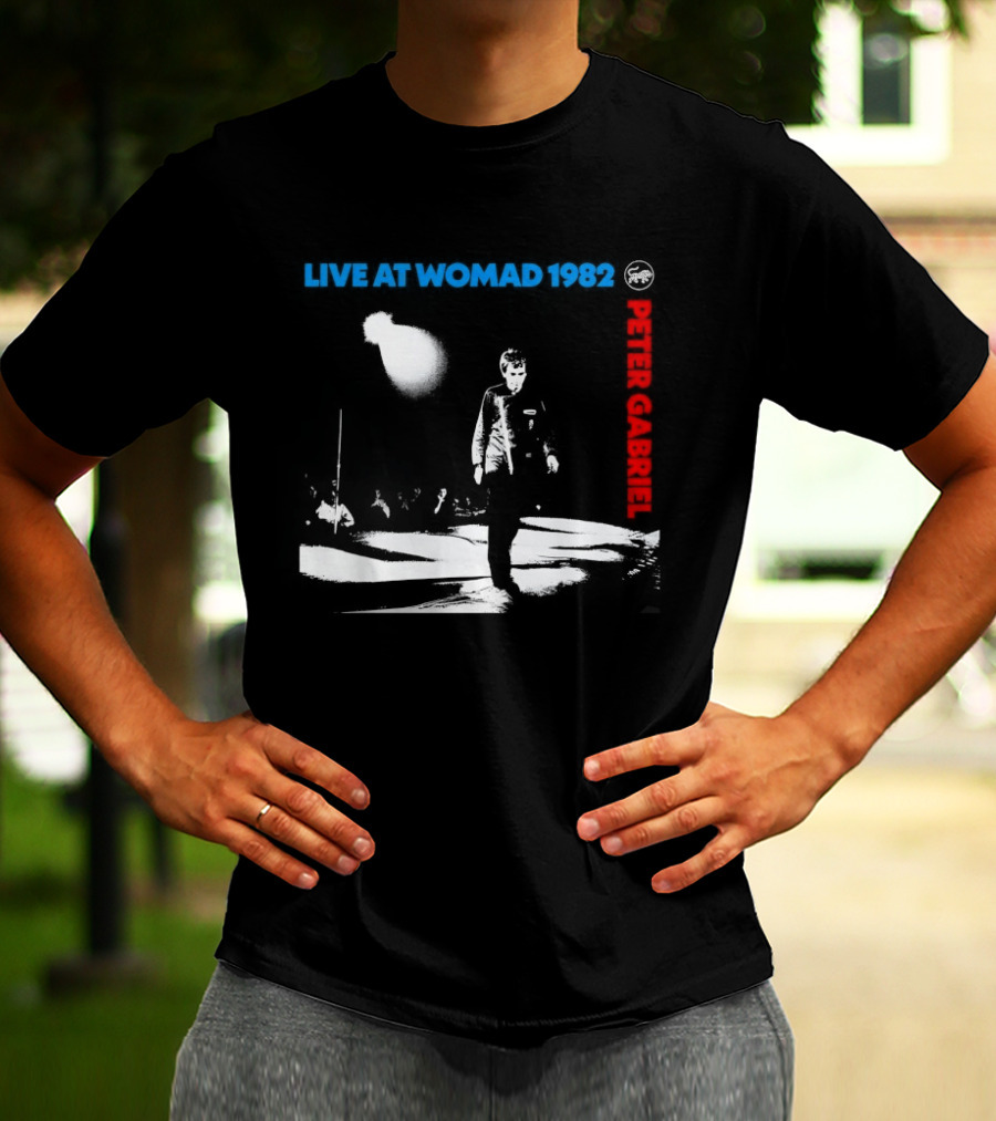 Live At Womad 1982 Peter Gabriel Vintage Concert Festival Archival T-Shirt