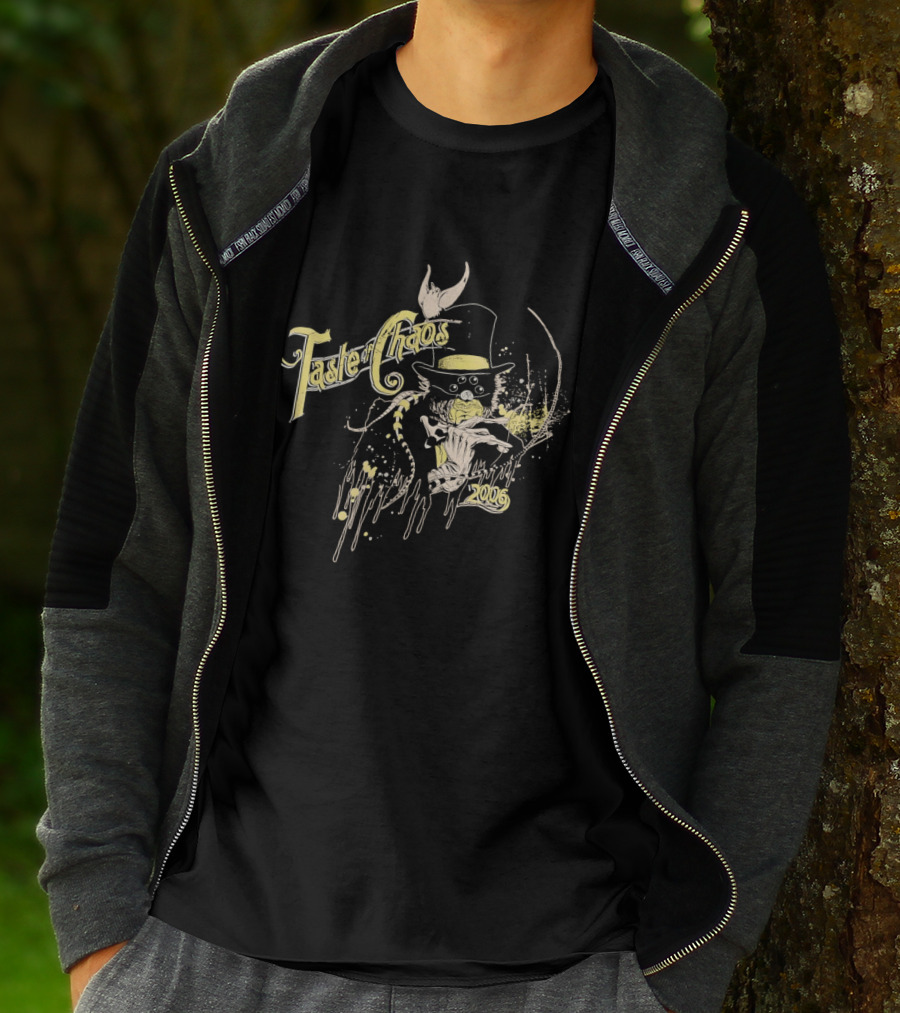 Taste Of Chaos Tour 2006 Vintage Style Character With Top Hat And Cane T-Shirt