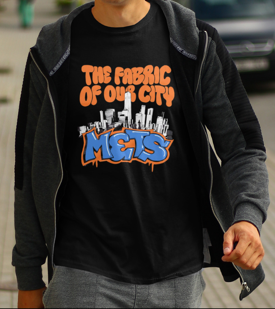 The Fabric Of Our City Mets New York Skyline Graffiti T-Shirt