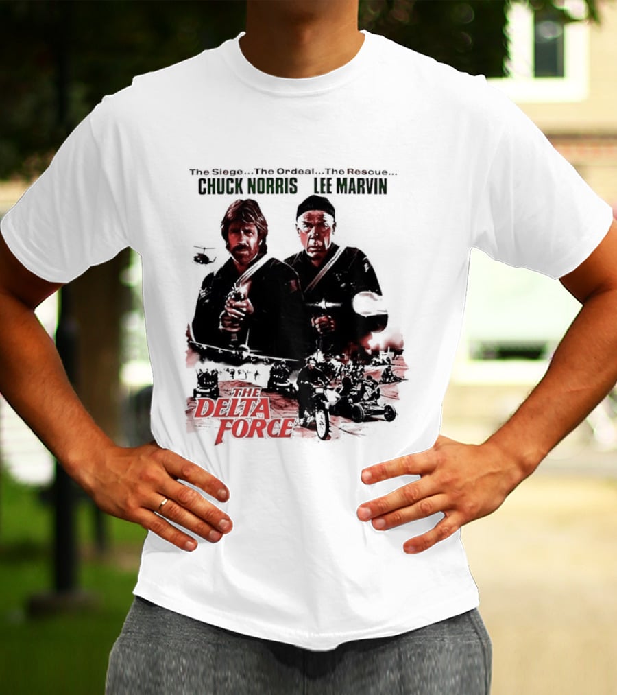 The Delta Force 1986 Chuck Norris Lee Marvin Movie T-Shirt