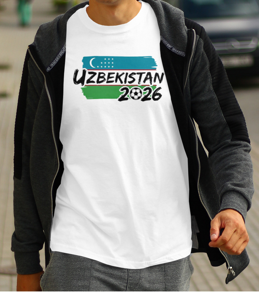 Uzbekistan 2026 National Team World Cup Soccer Flag T-Shirt