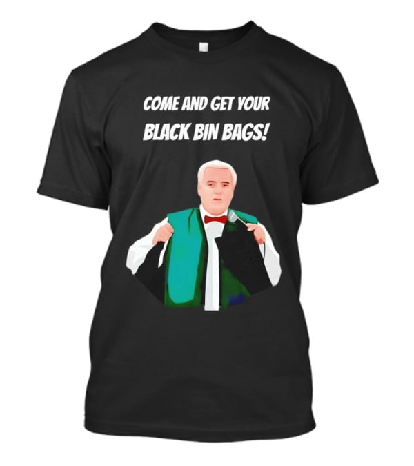 Brian Potter Come And Get Your Black Bin Bags Comic T-Shirt