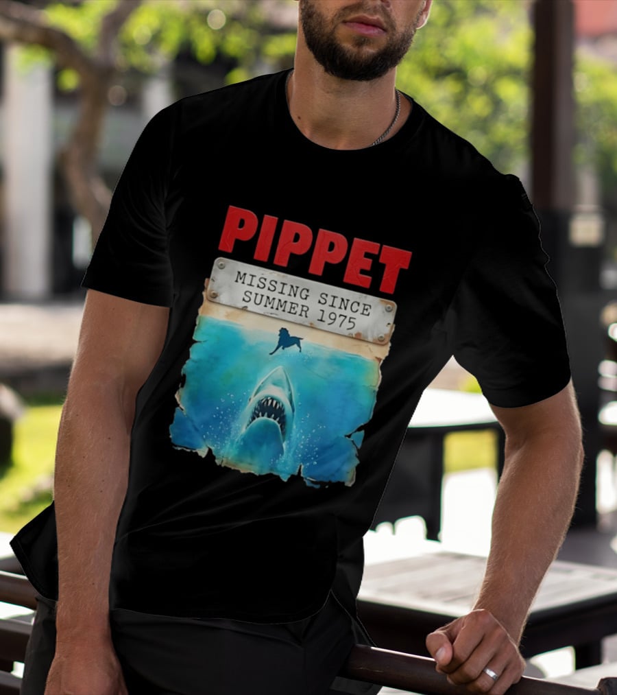 Pippet Missing Since Summer 1975 Shark Attack Scene T-Shirt