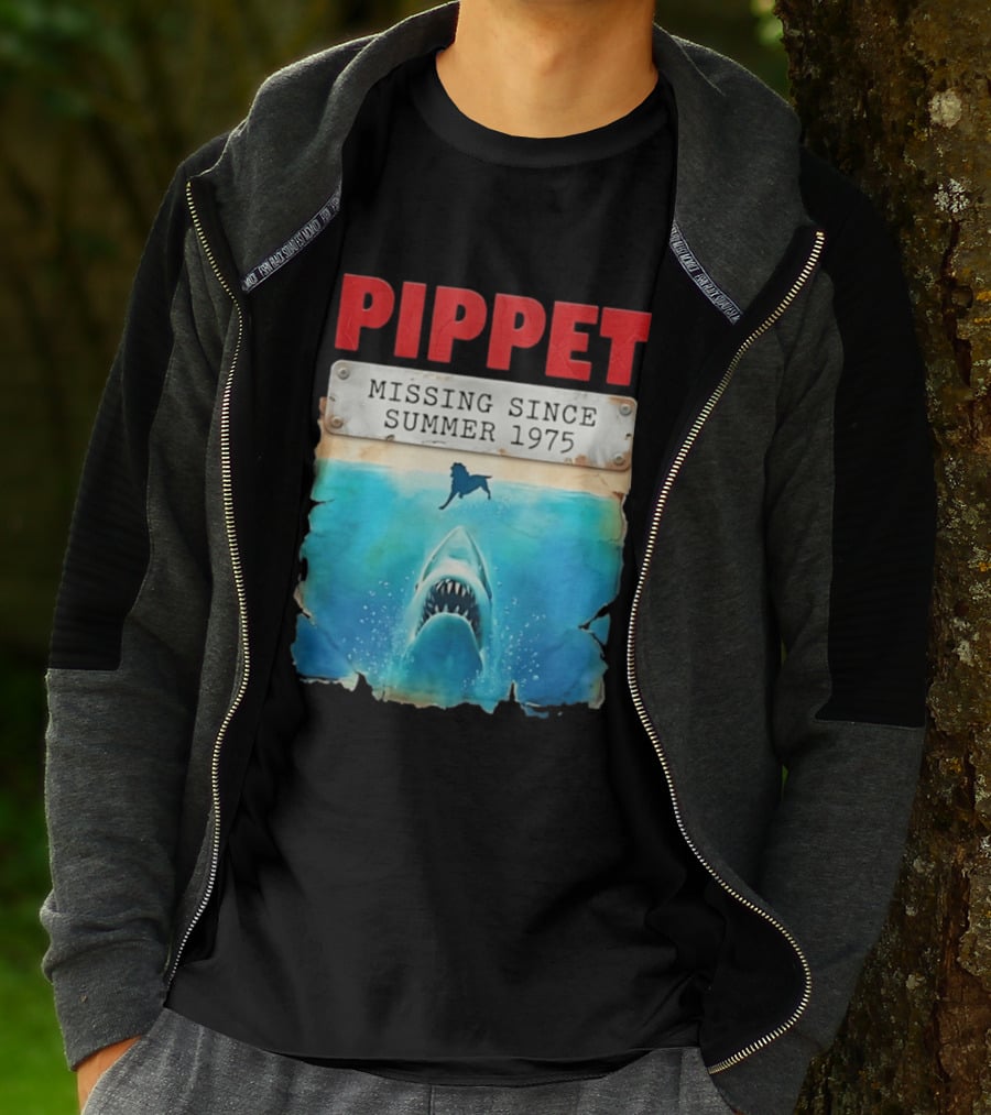Pippet Missing Since Summer 1975 Shark Attack Scene T-Shirt