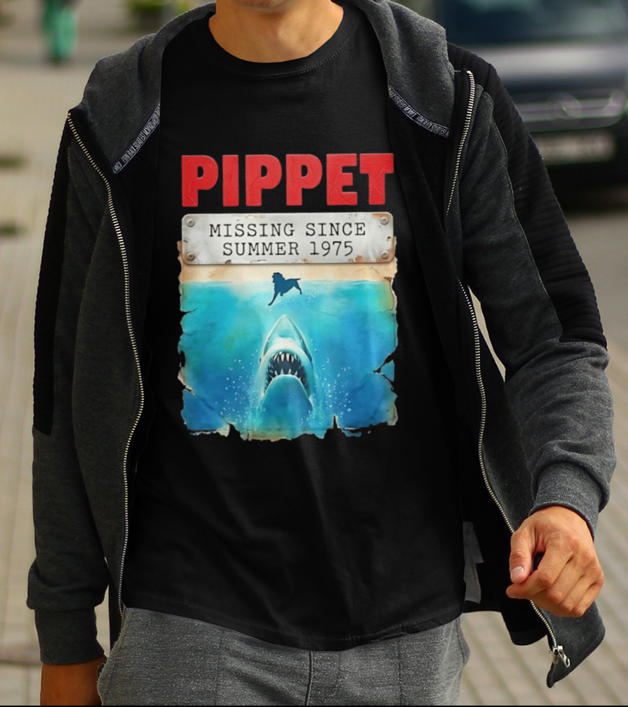 Pippet Missing Since Summer 1975 Shark Attack Scene T-Shirt