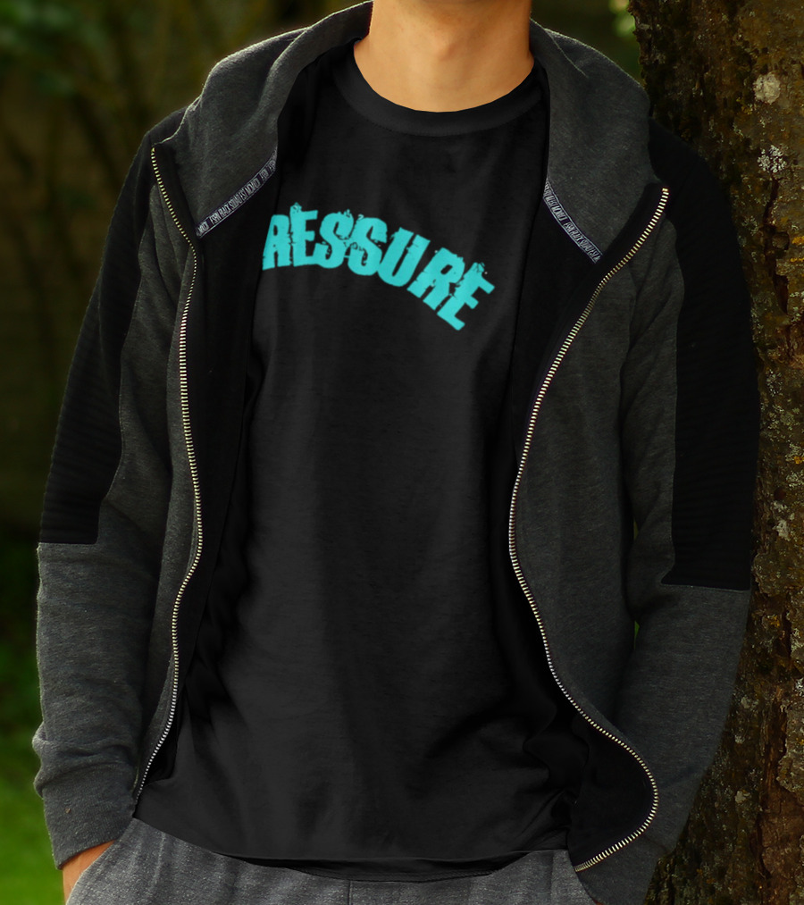Pressure Teal Distressed Arched T-Shirt