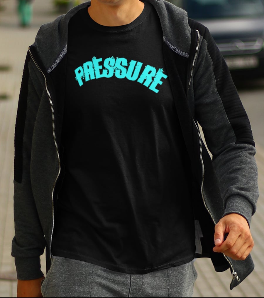 Pressure Teal Distressed Arched T-Shirt