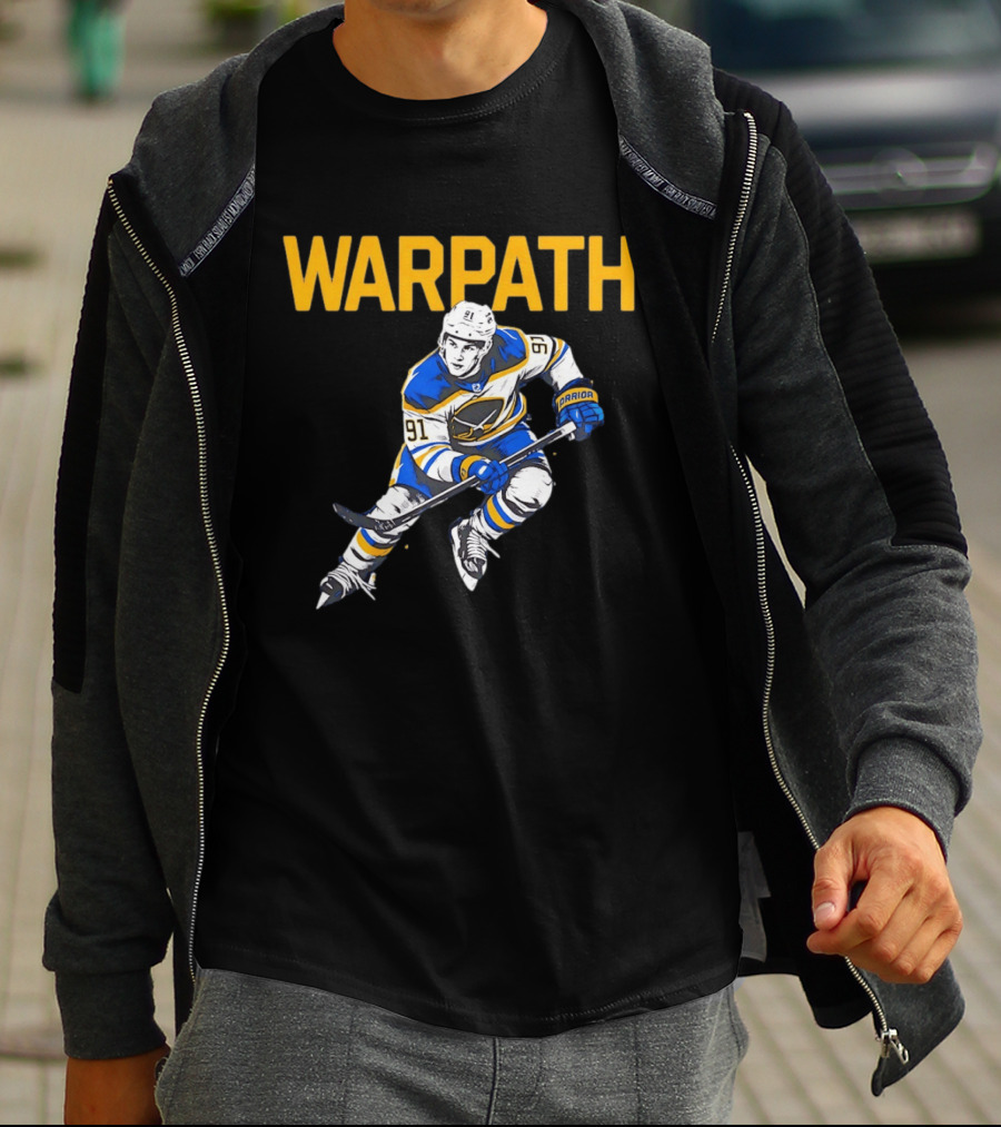 Warpath Josh Doan 91 Buffalo Sabres Hockey T-Shirt