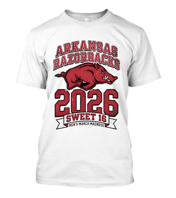 Arkansas Razorbacks 2026 Sweet 16 Men's March Madness T-Shirt