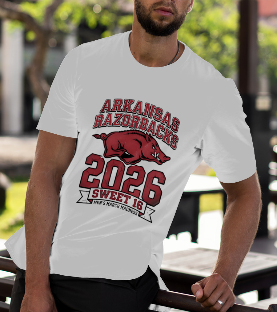 Arkansas Razorbacks 2026 Sweet 16 Men's March Madness T-Shirt
