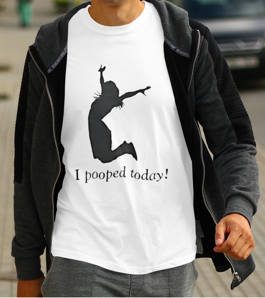 I Pooped Today Jumping Silhouette Celebration T-Shirt