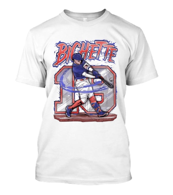 Bo Bichette 19 New York Mets Baseball 2026 City Skyline Blazing T-Shirt