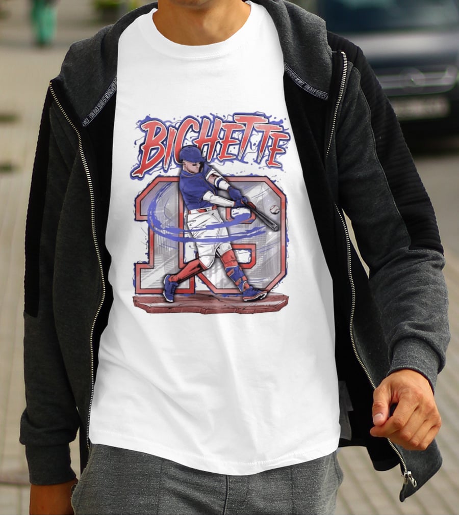 Bo Bichette 19 New York Mets Baseball 2026 City Skyline Blazing T-Shirt