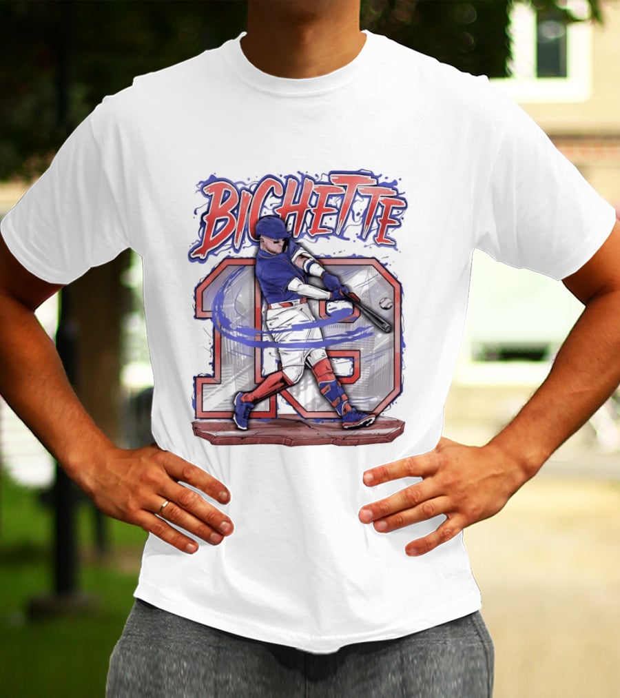 Bo Bichette 19 New York Mets Baseball 2026 City Skyline Blazing T-Shirt