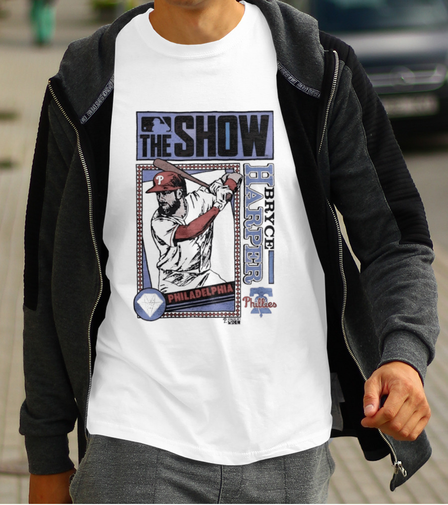 The Show Bryce Harper Philadelphia Phillies MLB Caricature T-Shirt