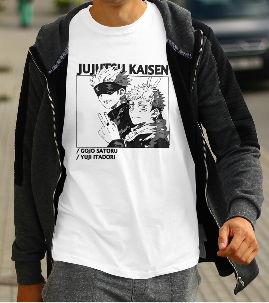 Jujutsu Kaisen Gojo Satoru Yuji Itadori Anime Characters T-Shirt