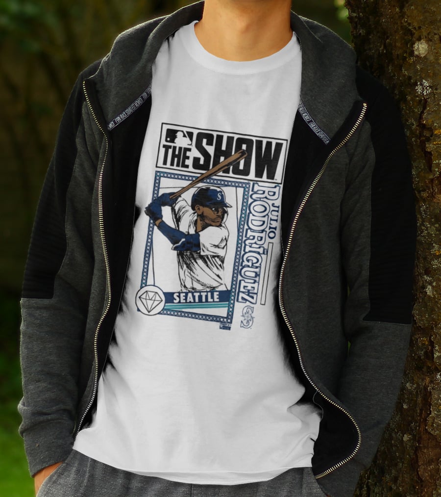 MLB The Show Julio Rodriguez Seattle Mariners Caricature 44 T-Shirt