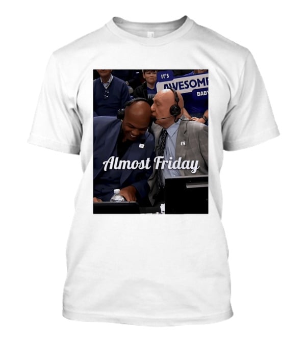 Dick Vitale Kissing Charles Barkley Almost Friday It's Awesome Baby T-Shirt