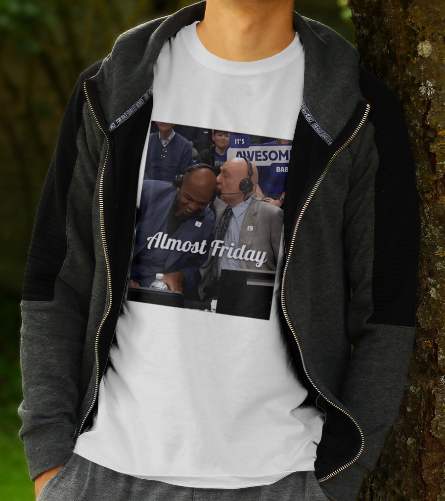 Dick Vitale Kissing Charles Barkley Almost Friday It's Awesome Baby T-Shirt