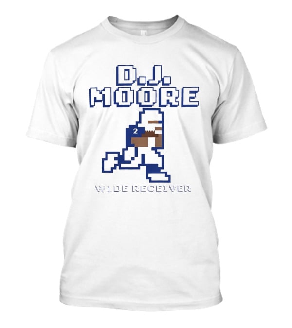 D.J. Moore Wide Receiver Carolina Panthers Football Pixel T-Shirt