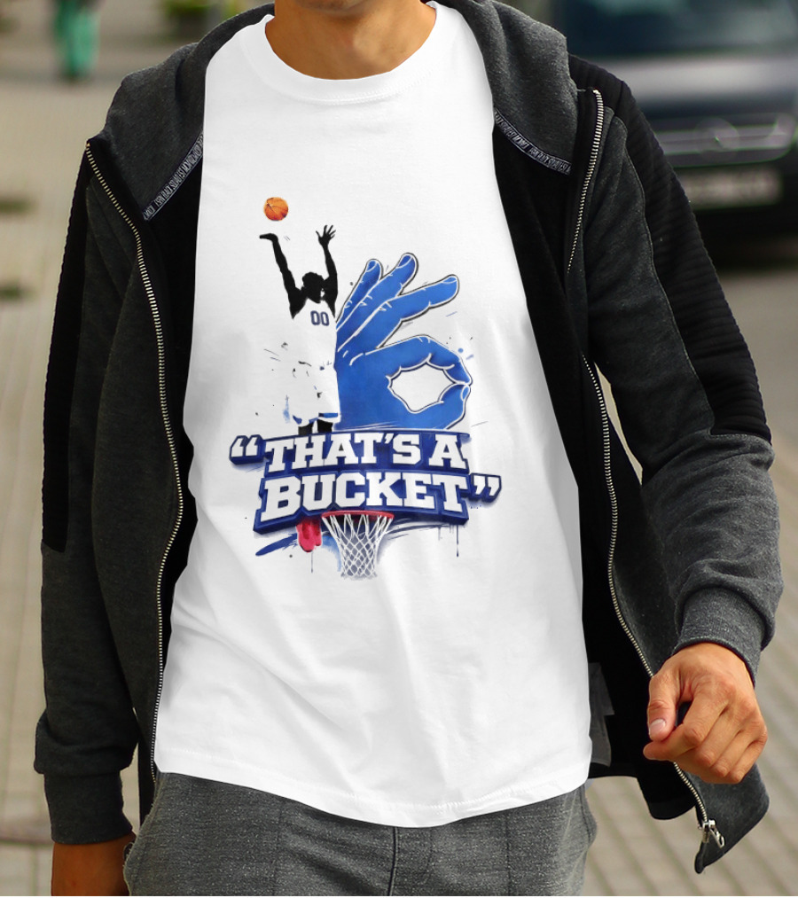 00 That's A Bucket Basketball Shot Gesture T-Shirt