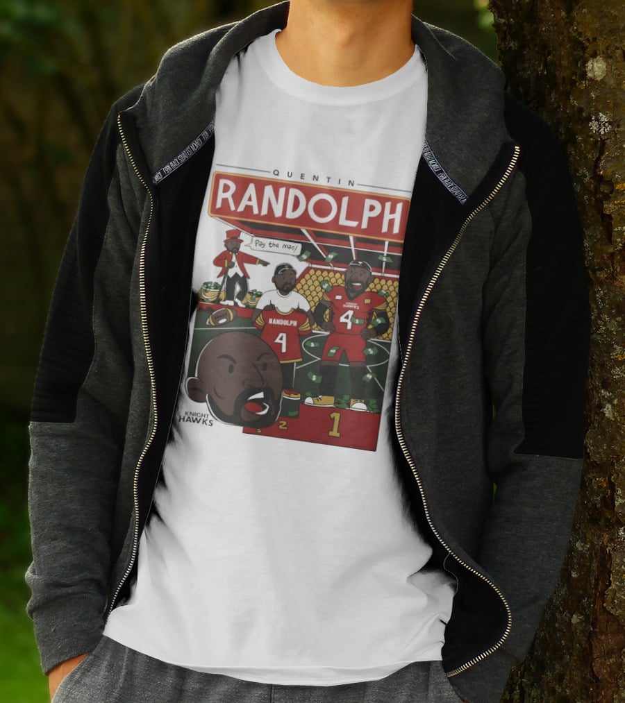 Randolph Quentin Knight Hawks Pay The Man Football Scene T-Shirt