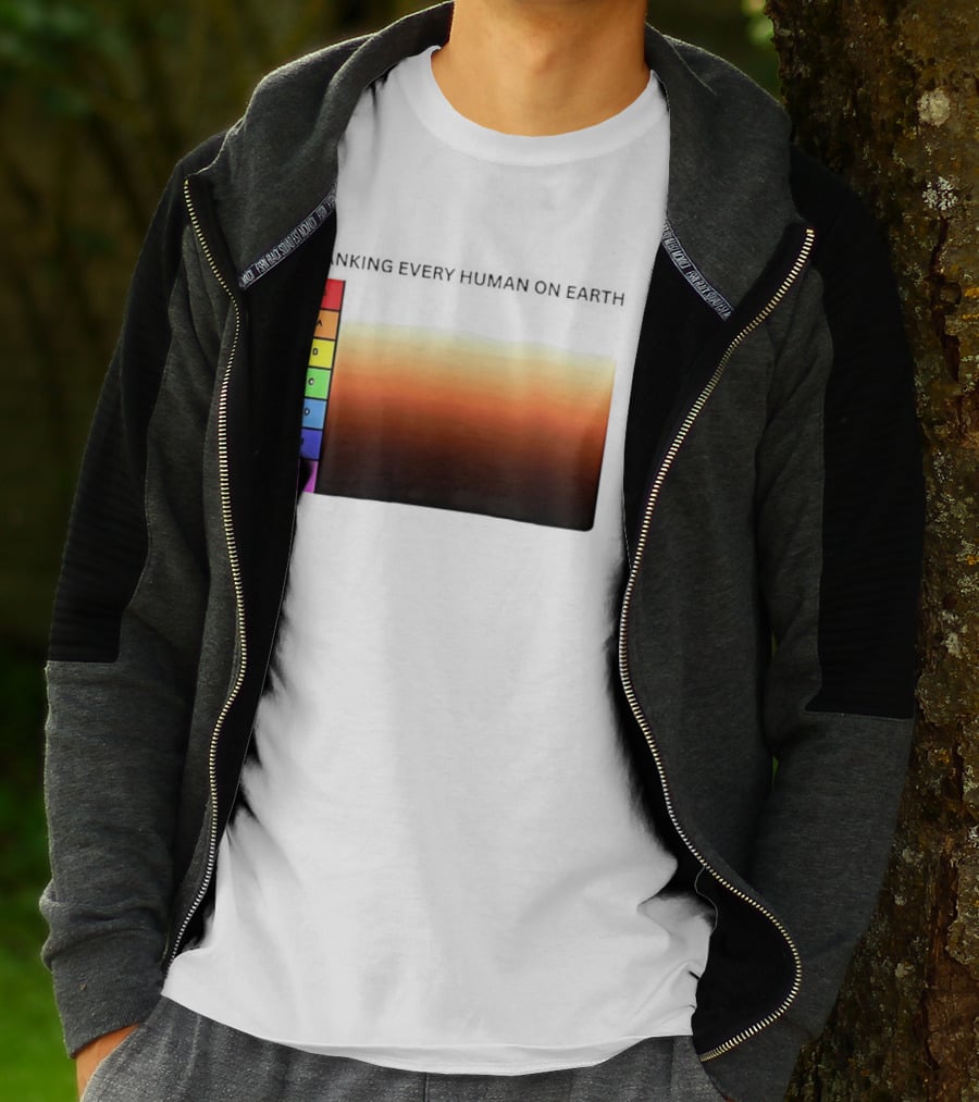 Ranking Every Human On Earth Tier List Gradient Chart T-Shirt