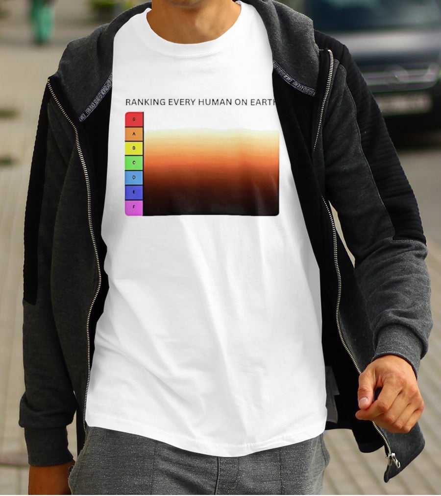 Ranking Every Human On Earth Tier List Gradient Chart T-Shirt