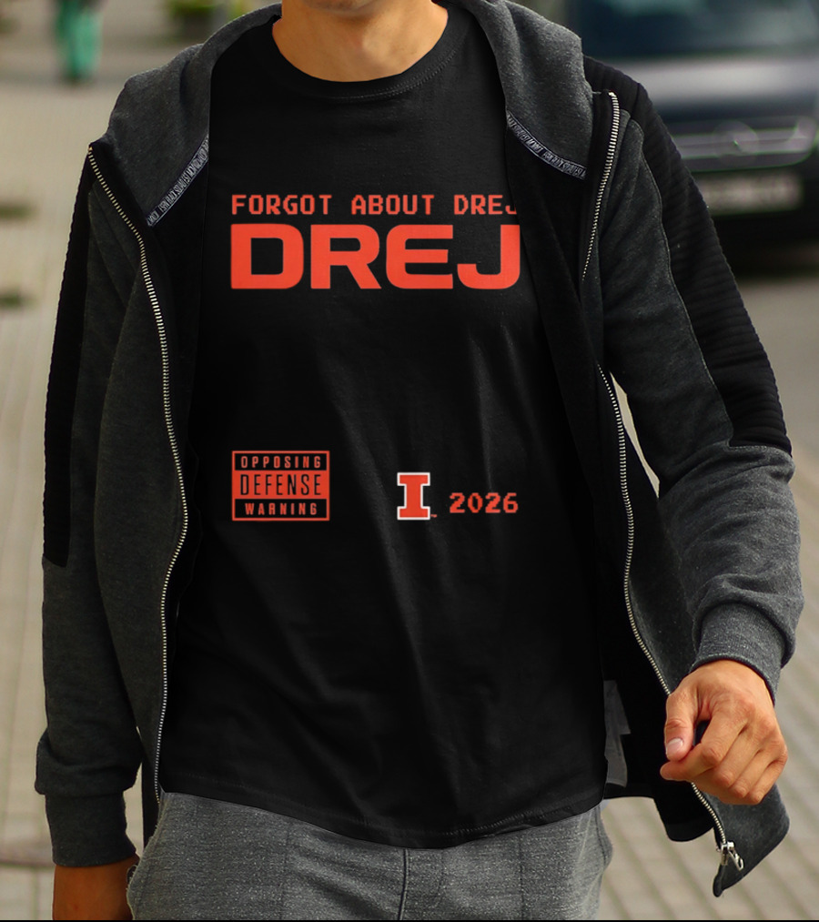 Andrej Stojakovic Illinois Fighting Illini Forgot About Drej Defense Warning 2026 T-Shirt
