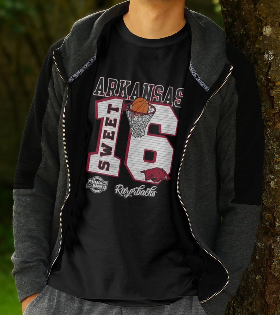 Arkansas Razorbacks March Madness 2026 NCAA Sweet 16 Basketball T-Shirt