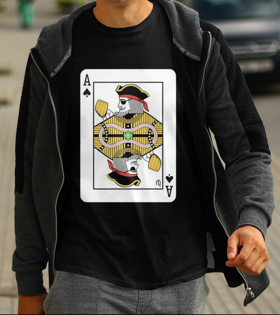 Athlete Ace Of Spades Playing Card Pirate T-Shirt