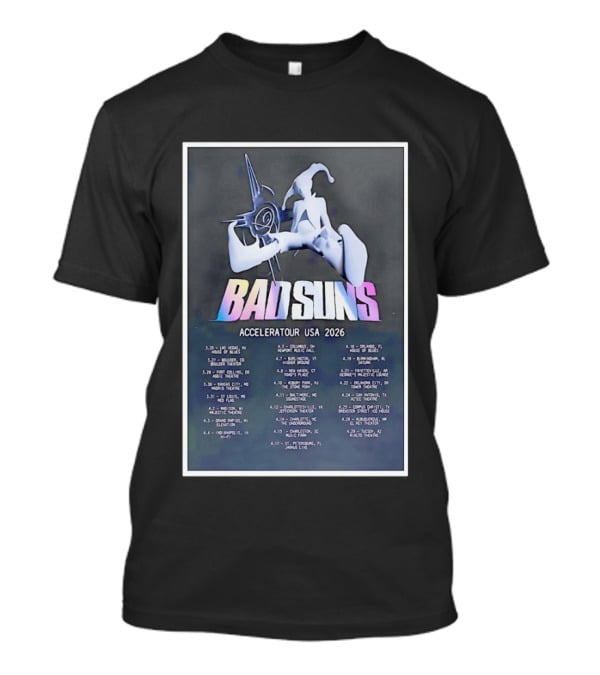 BAD SUNS Acceleratour USA 2026 Tour Dates T-Shirt