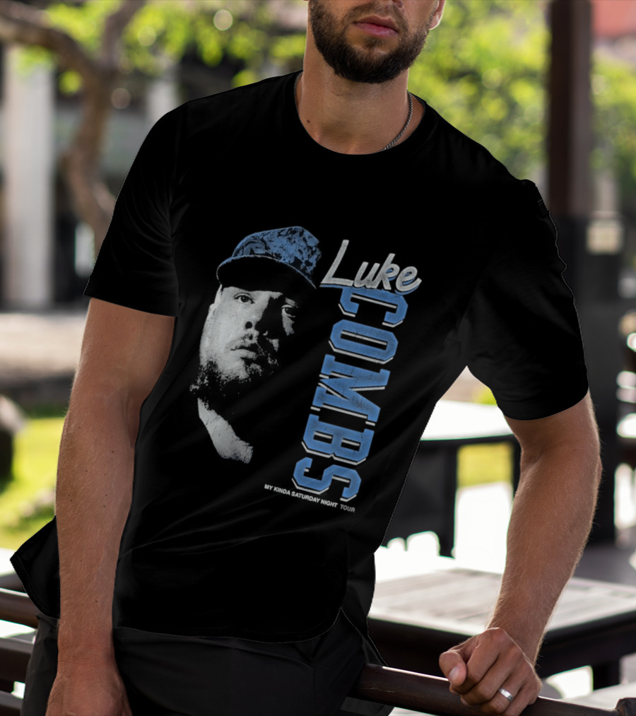Luke Combs My Kinda Saturday Night Tour Hat And Bearded Face T-Shirt