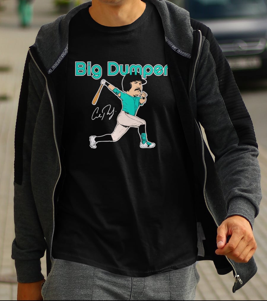 Big Dumper Cal Raleigh Seattle Mariners Caricature T-Shirt