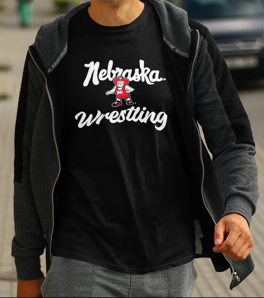 Nebraska Wrestling Herbie Husker Sports Fan T-Shirt