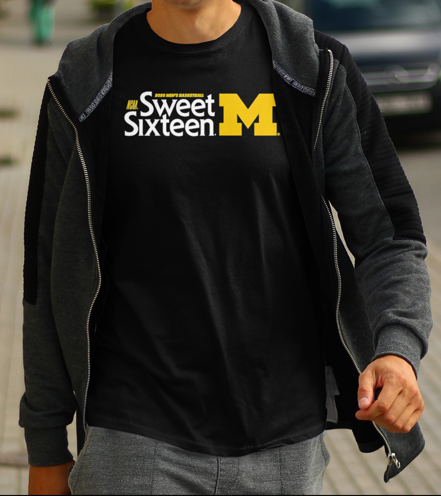 2026 NCAA Men's Basketball Sweet Sixteen Michigan T-Shirt